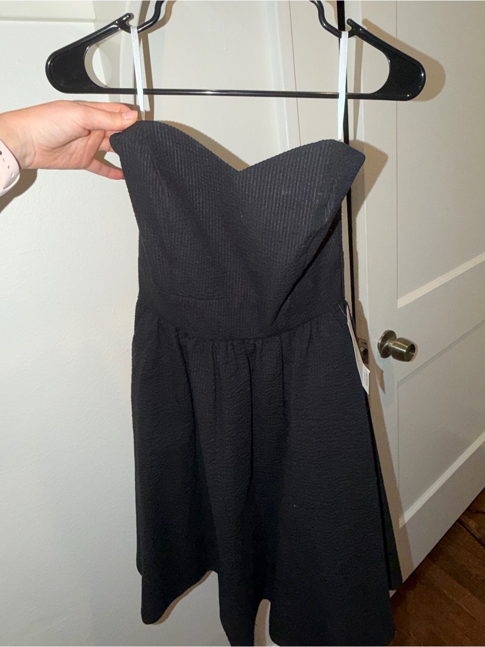 Lauren James Black Strapless Sweetheart Cocktail Dress
